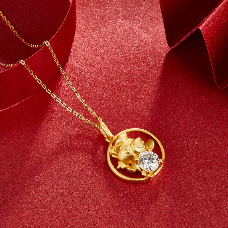 Horse Moissanite Diamond Necklace from the Chinese Zodiac Series, 1.0 Carat